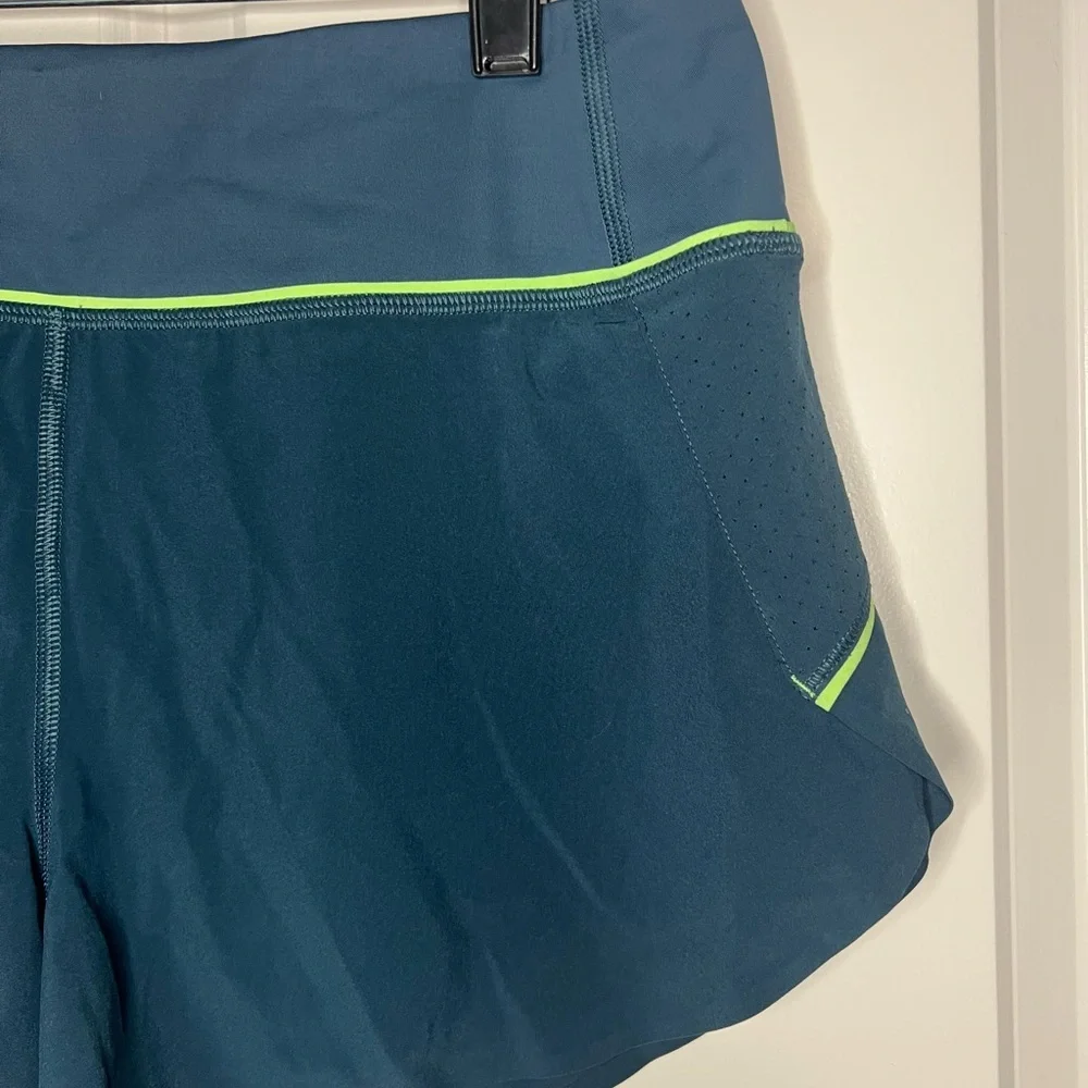 Athleta Teal Run With It Athletic Shorts - Picture 2 of 7